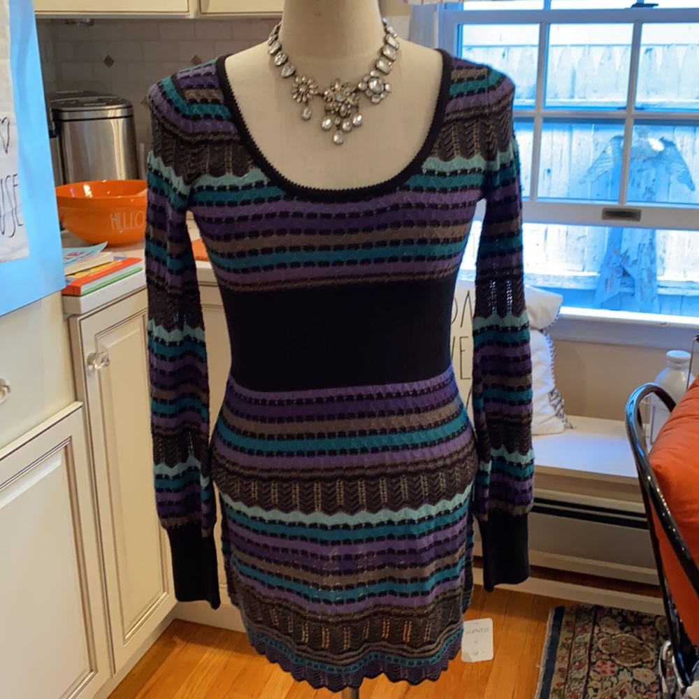 NWT FREE PEOPLE KNIT SCOOP NECK LONG SLEEVE DRESS OR TUNIC TOP XS - Picture 8 of 10